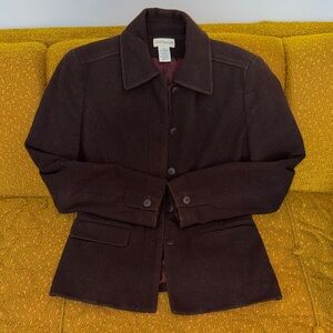 Ann Taylor Wool Blend Tailored Blazer – Brown | Size 2